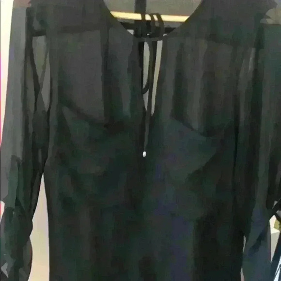 Zara Black transparent blouse - Picture 4 of 4